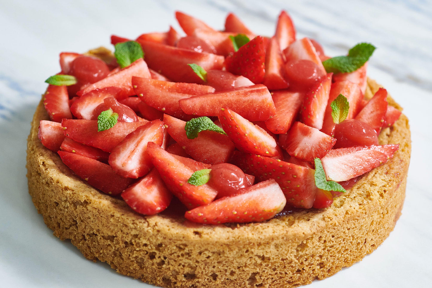 Sablé breton fraises menthe